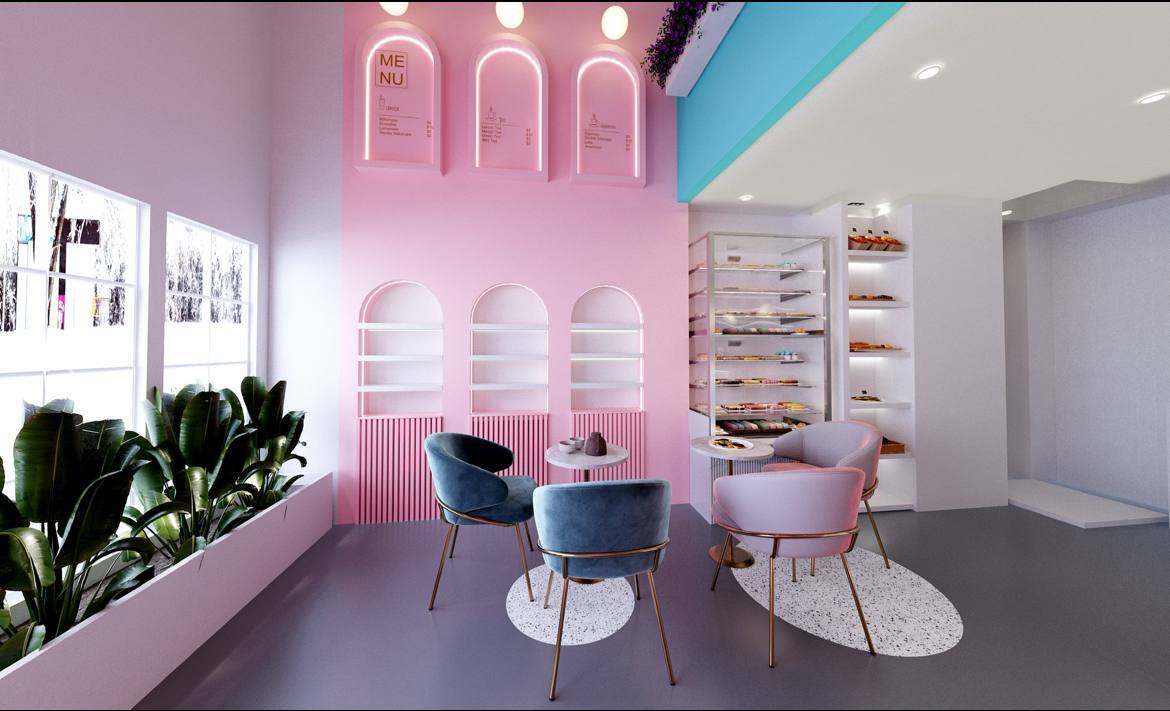 طراحی و اجرای کافه فانتزی فلامینگو