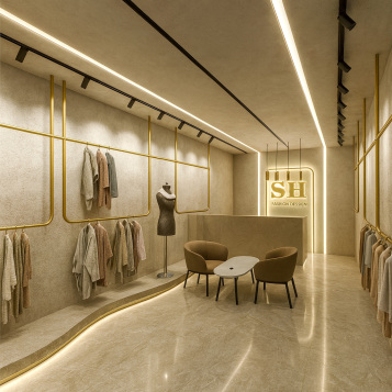 طراحی فروشگاه و مزون لباس پینترستی طراحی و اجرا فروشگاه لباس در تهران به سبک مدرن و مینیمال