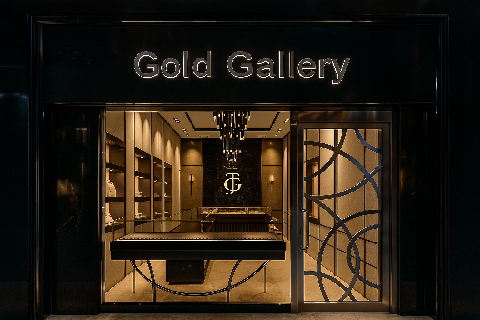 طراحی و اجرای طلافروشی مدرن و لوکس در پاساژ رونیکا حسین‌آباد