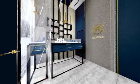 عکس پروژه طراحی داخلی طلافروشی مدرن طلای رونیا در مرکز خرید بوستان تهران توسط معمار ساباط