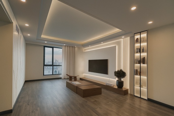 طراحی نشیمن مدرن و مینیمال در پروژه بازسازی آپارتمان یوسفآباد بازسازی و طراحی داخلی مدرن نشیمن آپارتمان در یوسفآباد تهران توسط معمار ساباط ایرانیان