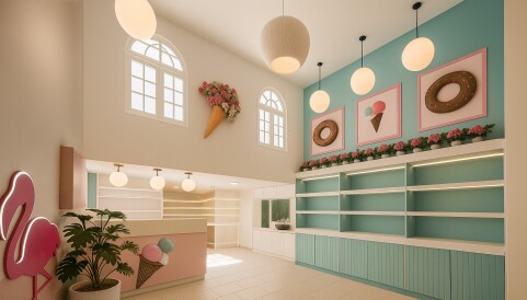 طراحی داخلی کافه فلامینگو - معمار ساباط ایرانیان نگاهی به طراحی و اجرای مدرن کافه فلامینگو با رنگهای پاستیلی و حس پینترستی. طراحی و بازسازی حرفهای کافه و رستوران.