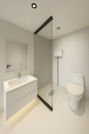 طراحی و اجرا سرویس بهداشتی مدرن و مینیمال سرویس بهداشتی مدرن و مینیمال مخصوص فضاهای اداری و لوکس
